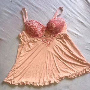 Peach babydoll lingerie